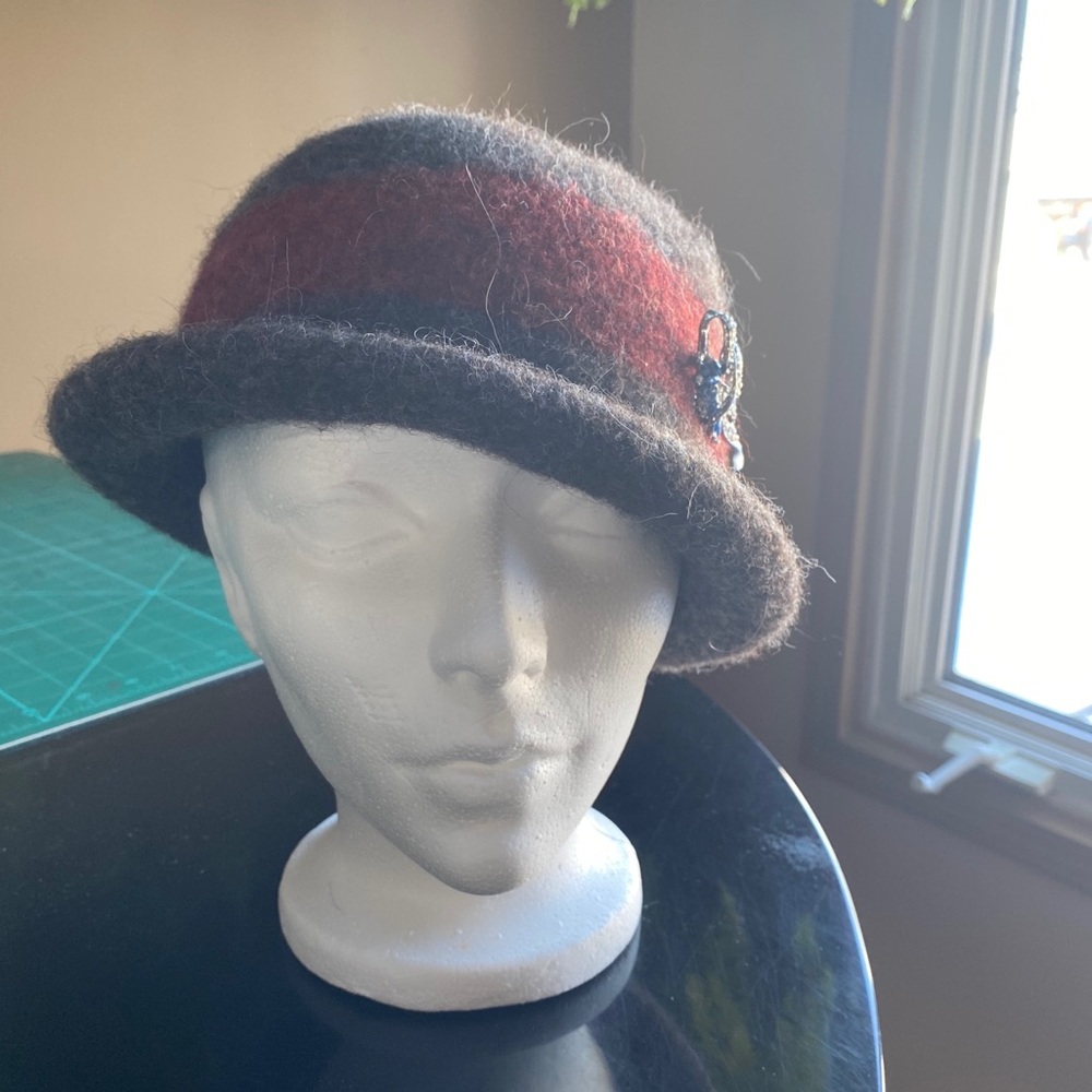 Handmade felted wool hat